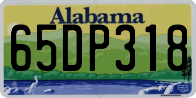 AL license plate 65DP318