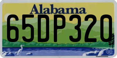 AL license plate 65DP320