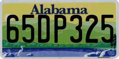 AL license plate 65DP325