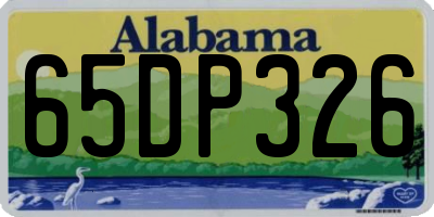 AL license plate 65DP326