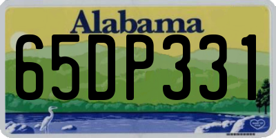 AL license plate 65DP331