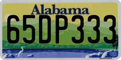 AL license plate 65DP333