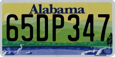 AL license plate 65DP347
