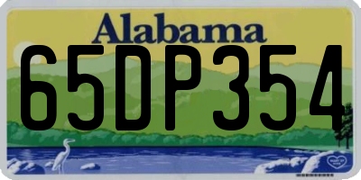 AL license plate 65DP354