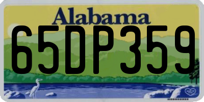 AL license plate 65DP359