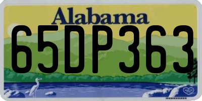 AL license plate 65DP363