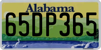 AL license plate 65DP365