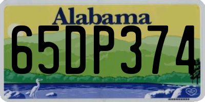 AL license plate 65DP374