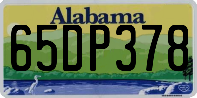 AL license plate 65DP378