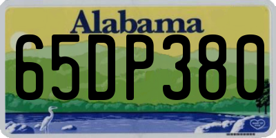 AL license plate 65DP380