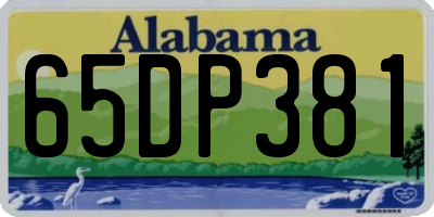 AL license plate 65DP381