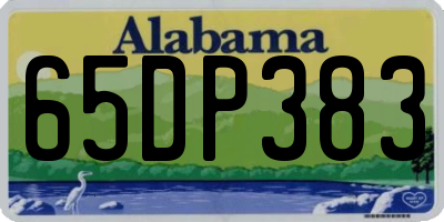 AL license plate 65DP383