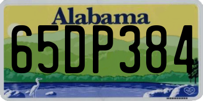 AL license plate 65DP384