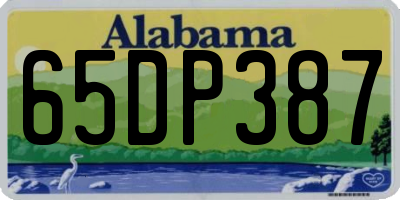AL license plate 65DP387