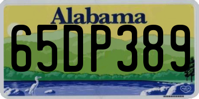 AL license plate 65DP389