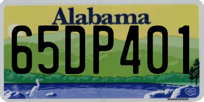 AL license plate 65DP401