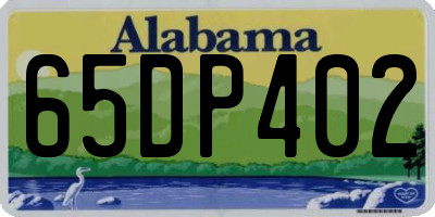 AL license plate 65DP402