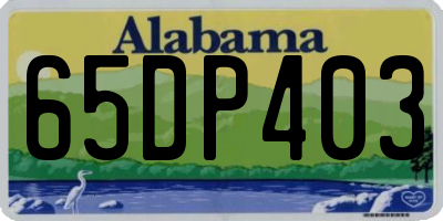 AL license plate 65DP403
