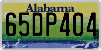 AL license plate 65DP404