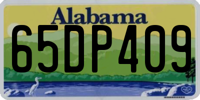 AL license plate 65DP409