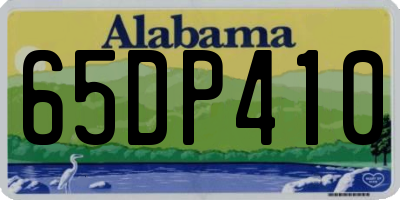AL license plate 65DP410