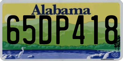 AL license plate 65DP418