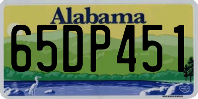 AL license plate 65DP451
