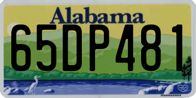 AL license plate 65DP481