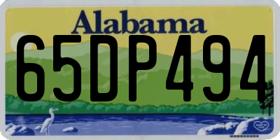 AL license plate 65DP494