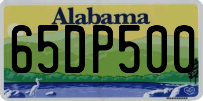 AL license plate 65DP500