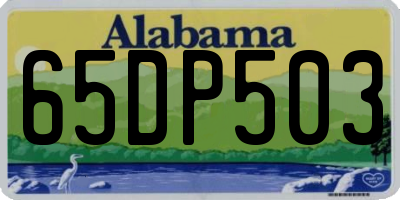 AL license plate 65DP503