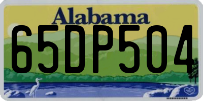 AL license plate 65DP504