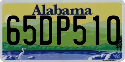 AL license plate 65DP510