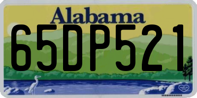 AL license plate 65DP521