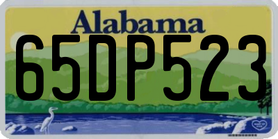 AL license plate 65DP523