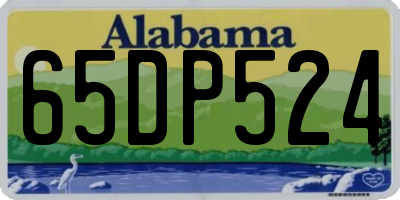 AL license plate 65DP524