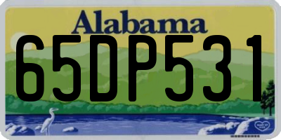 AL license plate 65DP531