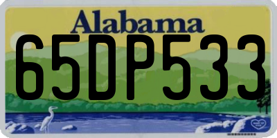 AL license plate 65DP533