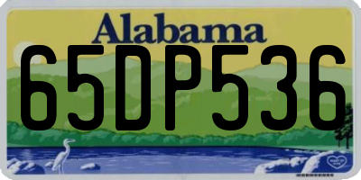 AL license plate 65DP536