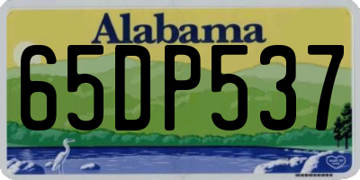 AL license plate 65DP537