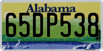 AL license plate 65DP538