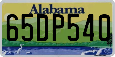 AL license plate 65DP540
