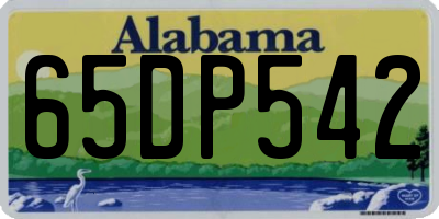 AL license plate 65DP542