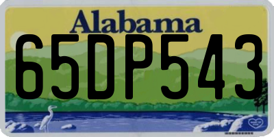 AL license plate 65DP543