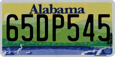 AL license plate 65DP545