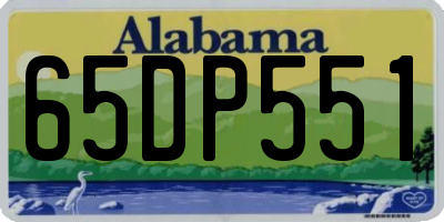 AL license plate 65DP551