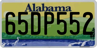 AL license plate 65DP552