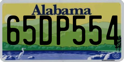 AL license plate 65DP554