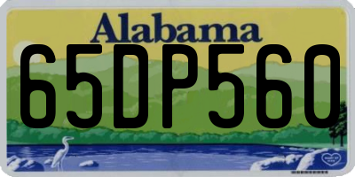 AL license plate 65DP560