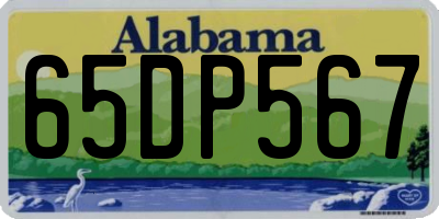 AL license plate 65DP567